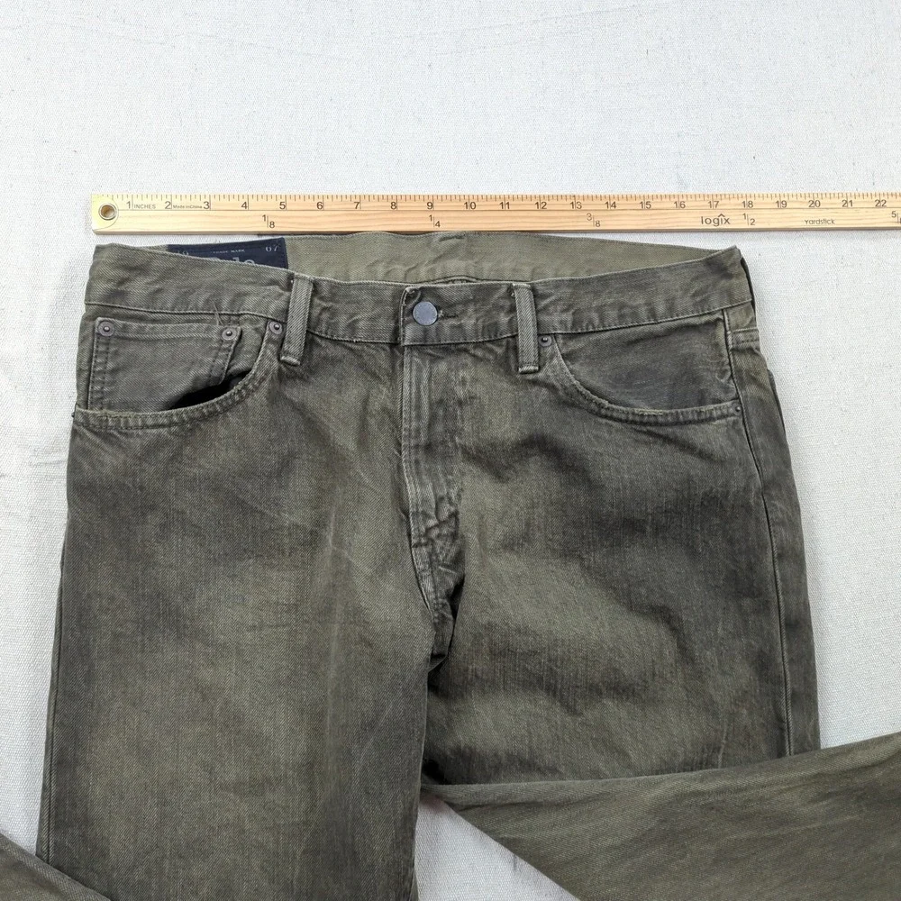 Polo Ralph Lauren Jeans Mens 34x30 Green Varick Slim Straight Preppy Casual